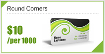 Round Corners Business Cards